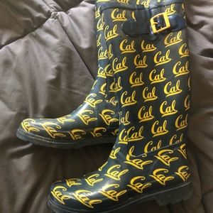 UC Cal Berkeley Rubber Rain Boots women’s size 8